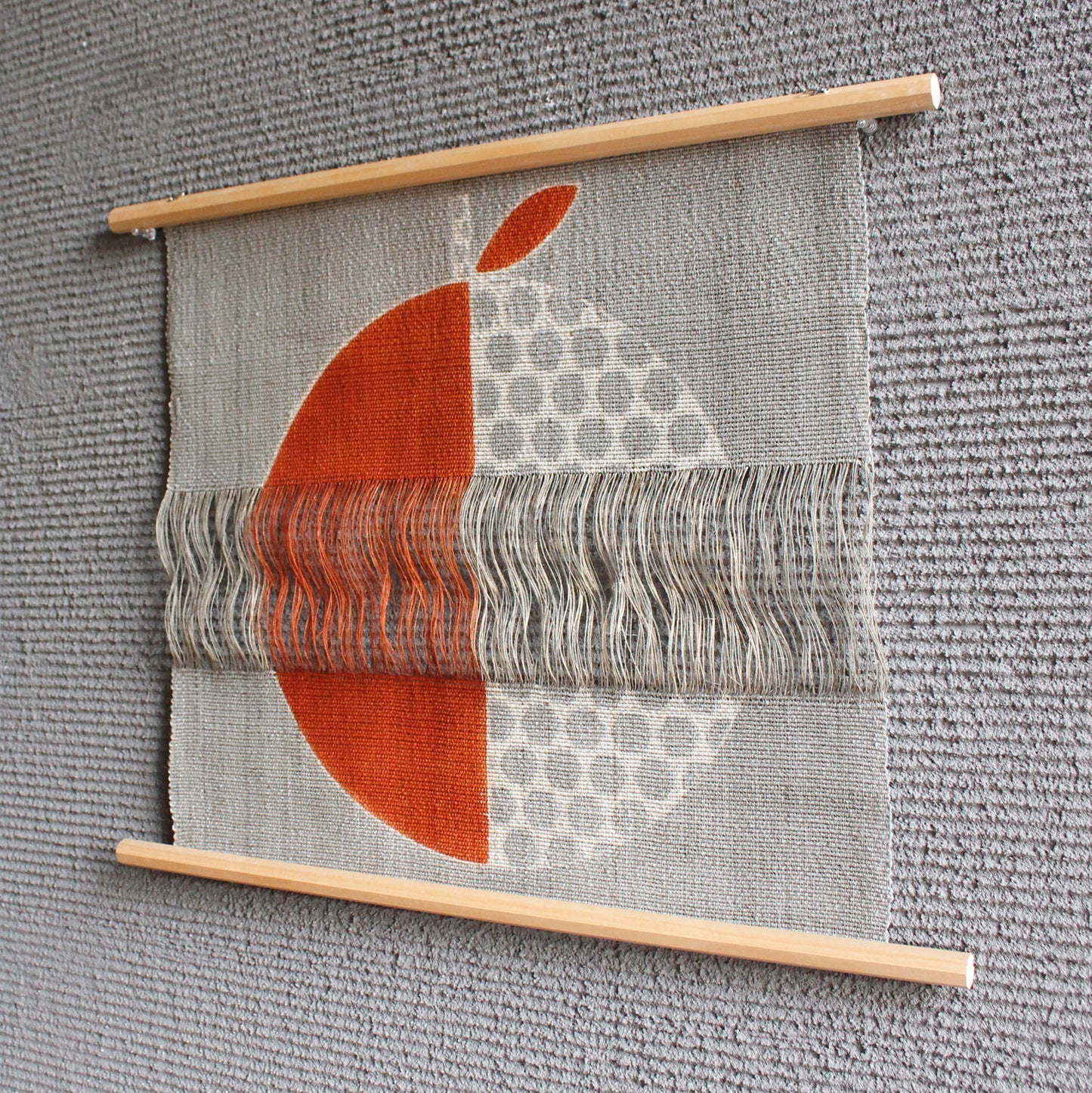 Tapestry / Ramie / Loosely-woven / Turtle-Shell-Apple / Orange / W60xH55cm