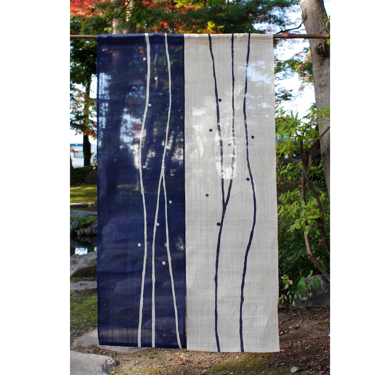 Japanese Curtain (Noren) / Ramie / Yuragi / Indigo / W84xH150cm