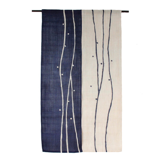 Japanese Curtain (Noren) / Ramie / Yuragi / Indigo / W84xH150cm