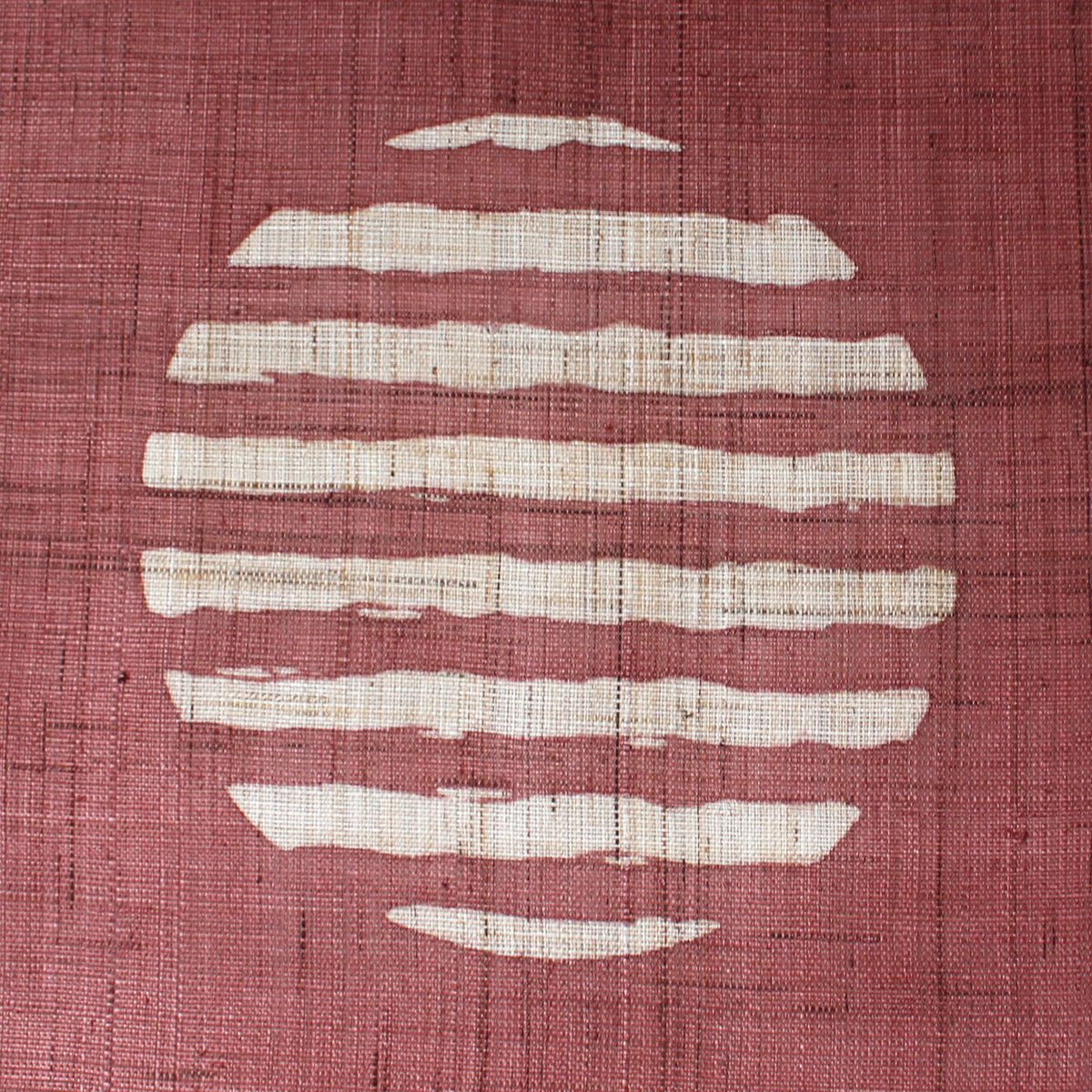 Japanese Curtain (Noren) / Ramie / Circle-Modern / Dark Red / W84xH150cm