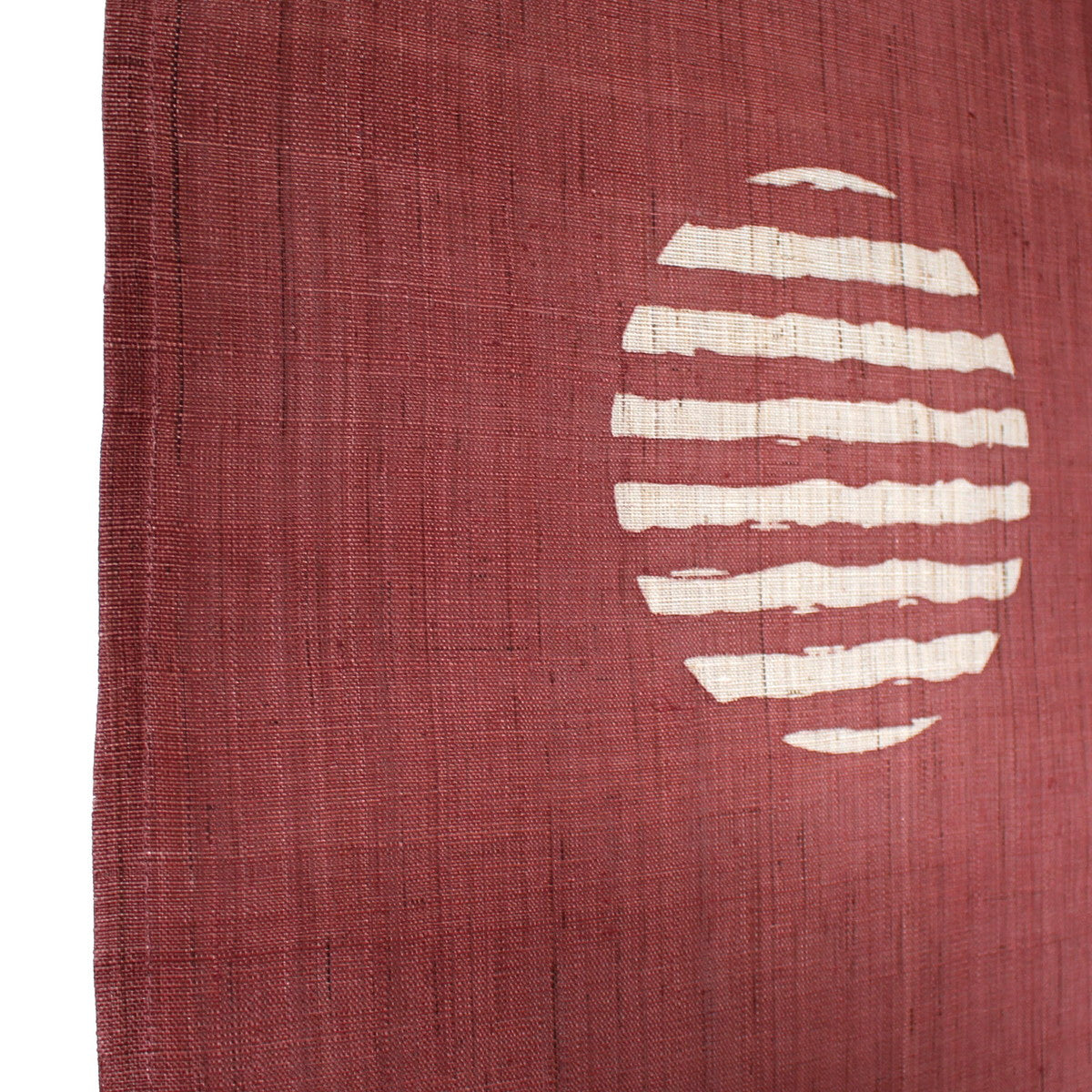 Japanese Curtain (Noren) / Ramie / Circle-Modern / Dark Red / W84xH150cm