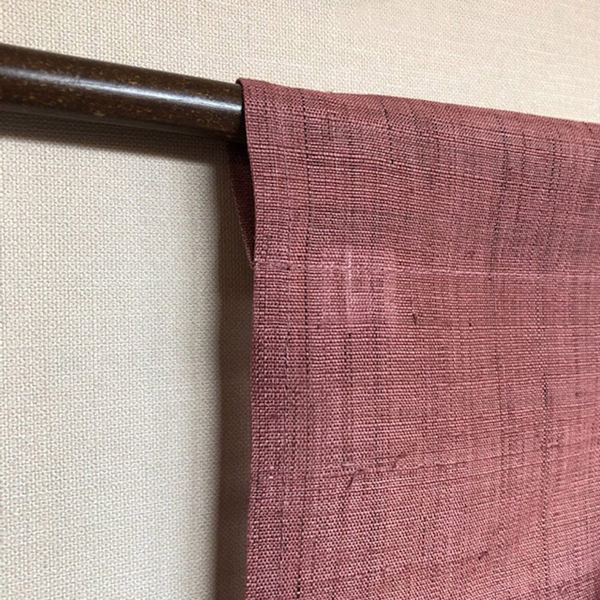 Japanese Curtain (Noren) / Ramie / Circle-Modern / Dark Red / W84xH150cm