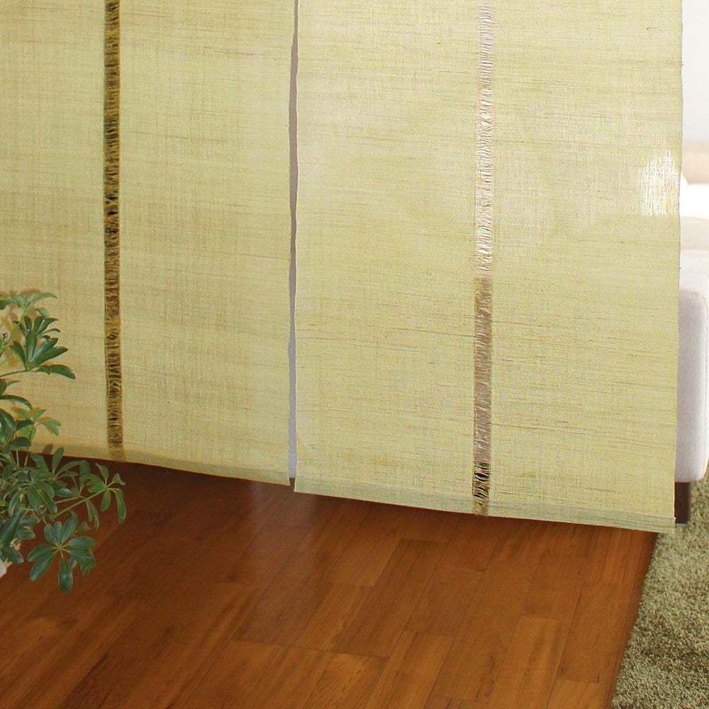 Japanese Curtain (Noren) / Ramie / IONO-Woven/ Plain Yellow / W90xH150cm