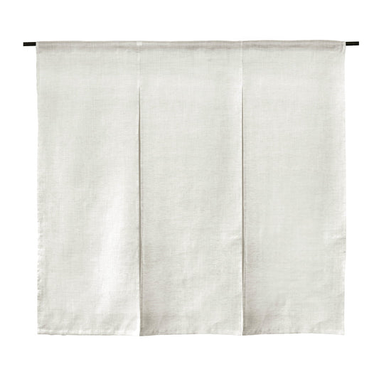 Japanese Curtain (Noren) / 3panels / Ramie / Wafu-woven / Plain White  / Custom-size