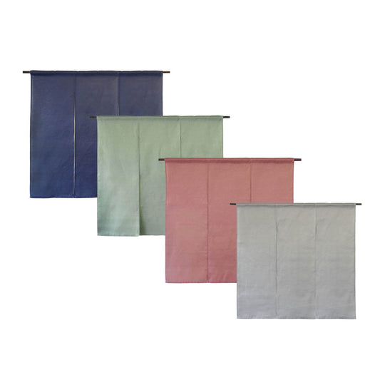 Japanese Curtain (Noren) / 3panels / Ramie / Wafu-woven / Various plain colors / Custom-size