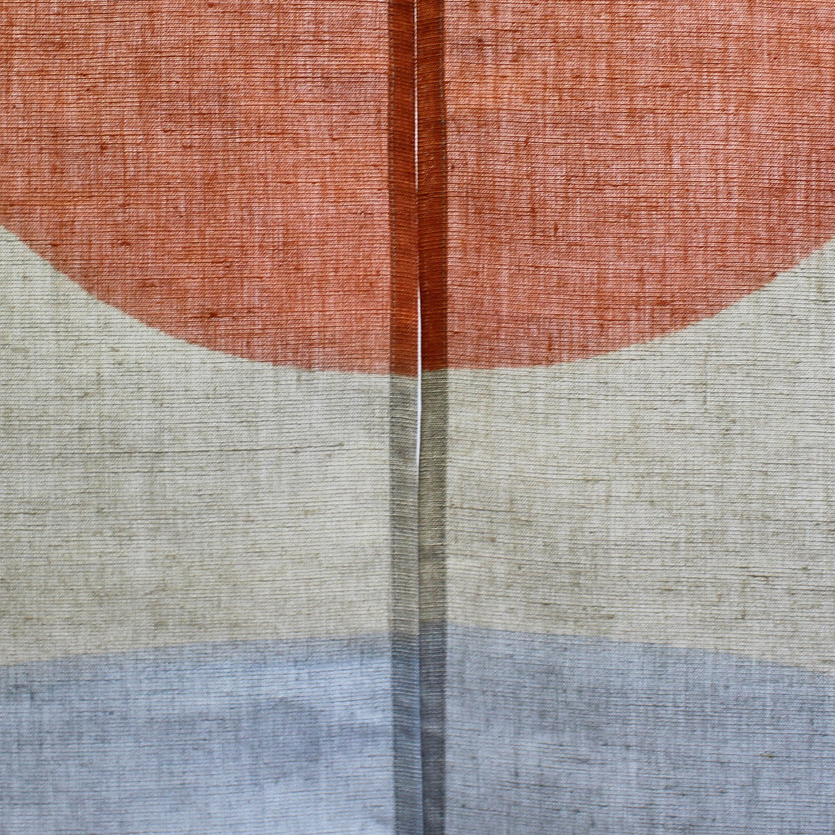 Japanese Curtain (Noren) / Ramie / Hino-De-Koku(Land of the rising sun) / Gray / W84xH150cm
