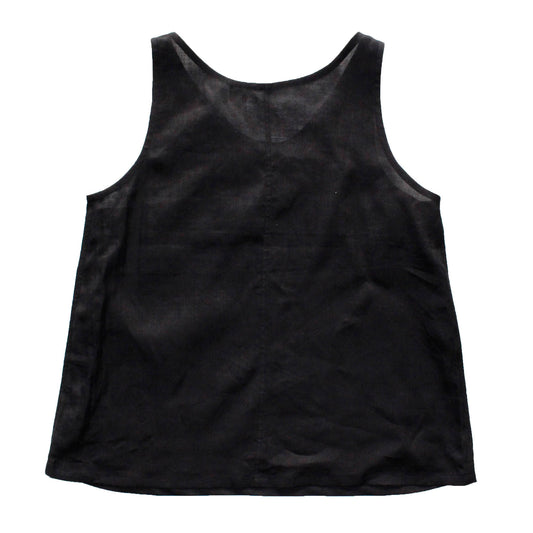 Tank top / For women / Ramie / Black