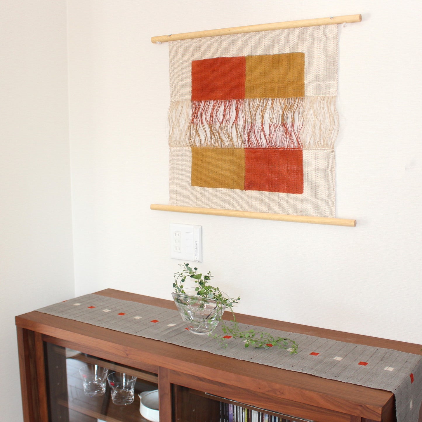 Tapestry / Ramie / Loosely-woven / Duet / Orange / W60xH55cm