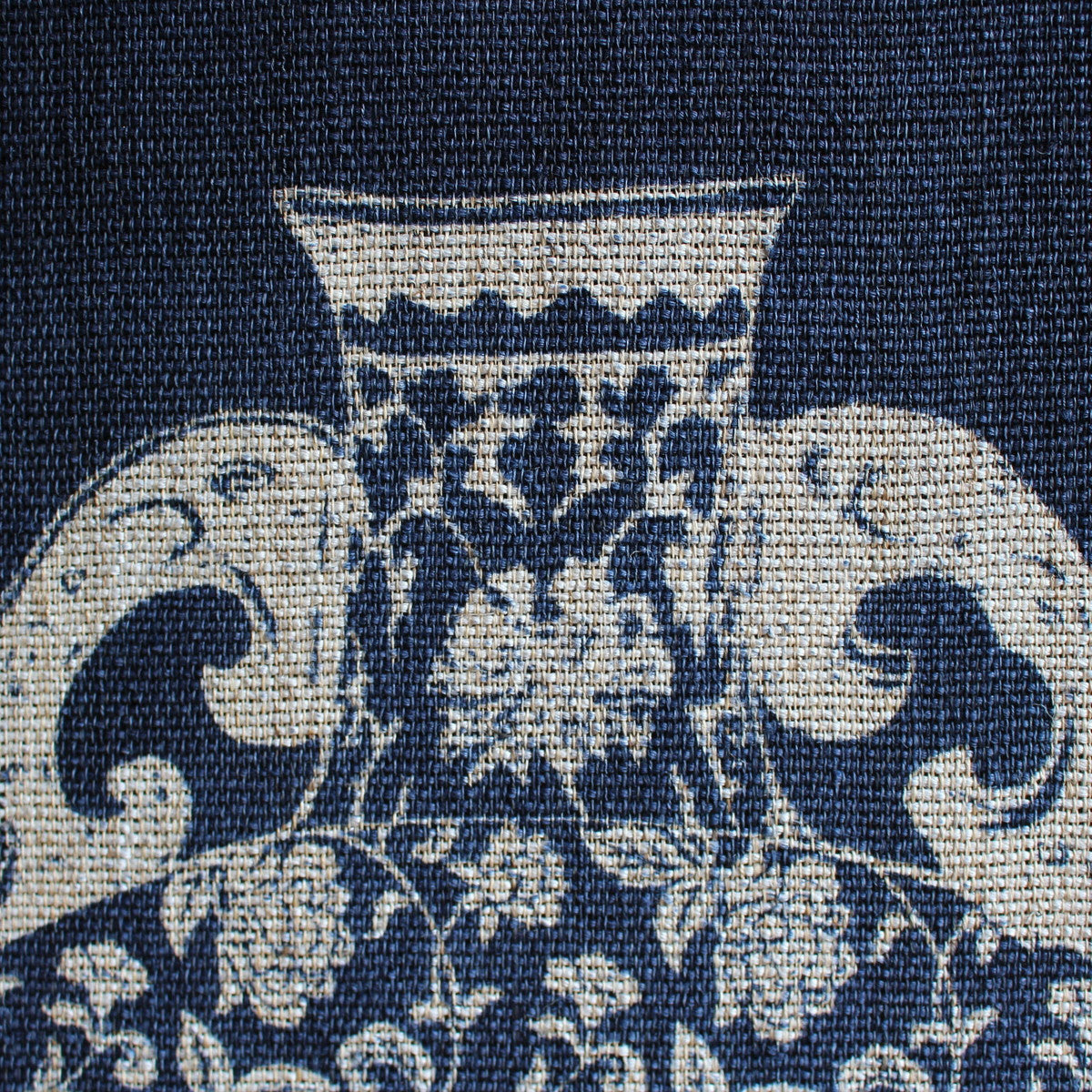 Tapestry / Ramie / Loosely-woven / Jar Pattern / Indigo / W60xH90cm
