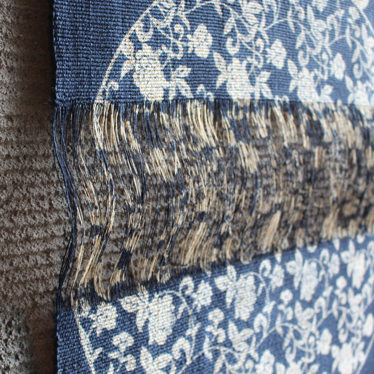 Tapestry / Ramie / Loosely-woven / Jar Pattern / Indigo / W60xH90cm