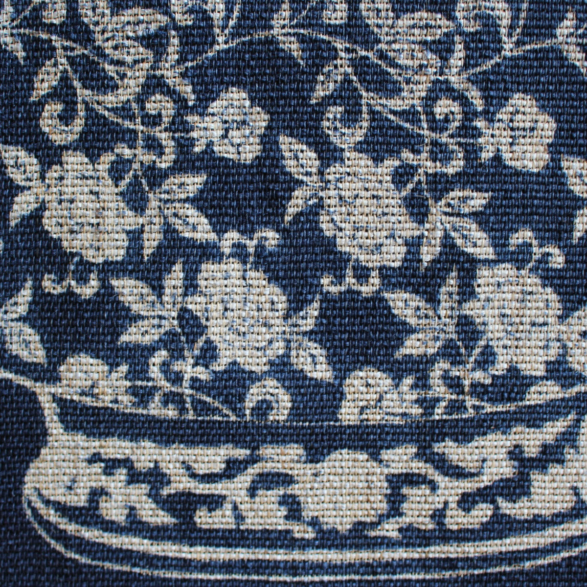 Tapestry / Ramie / Loosely-woven / Jar Pattern / Indigo / W60xH90cm