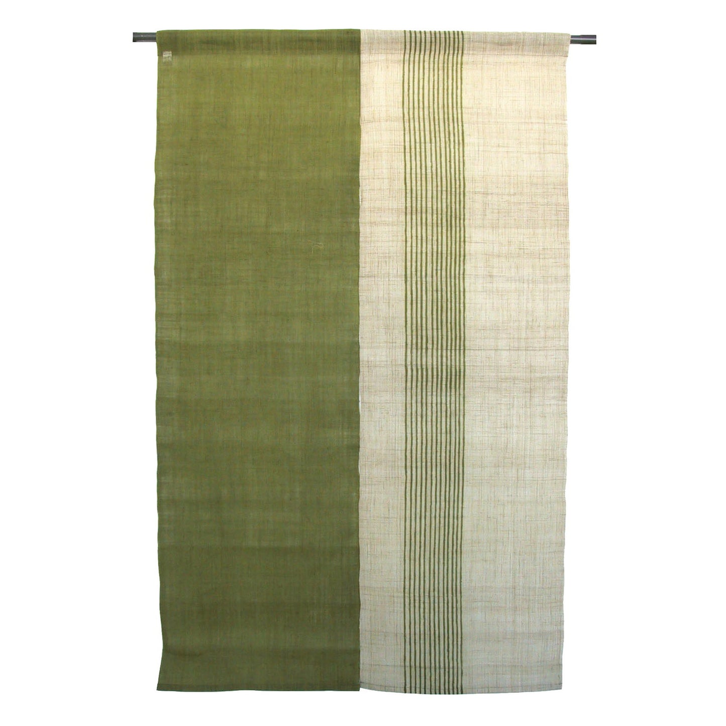 Japanese Curtain (Noren) / Ramie / 13 Lines / Green / W84xH150cm