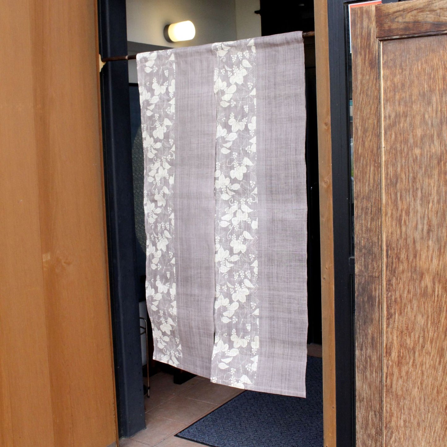 Japanese Curtain (Noren) / Ramie / Paulownia Modern / Light Purple / W85xH150cm