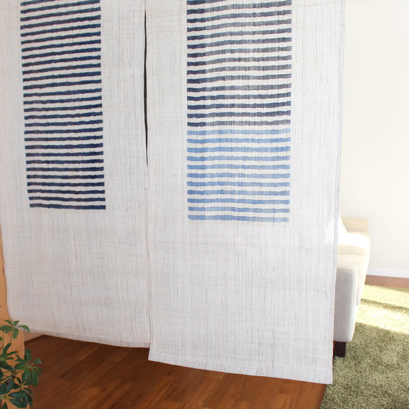 Japanese Curtain (Noren) / Ramie / SEN Modern / Blue / W84xH150cm
