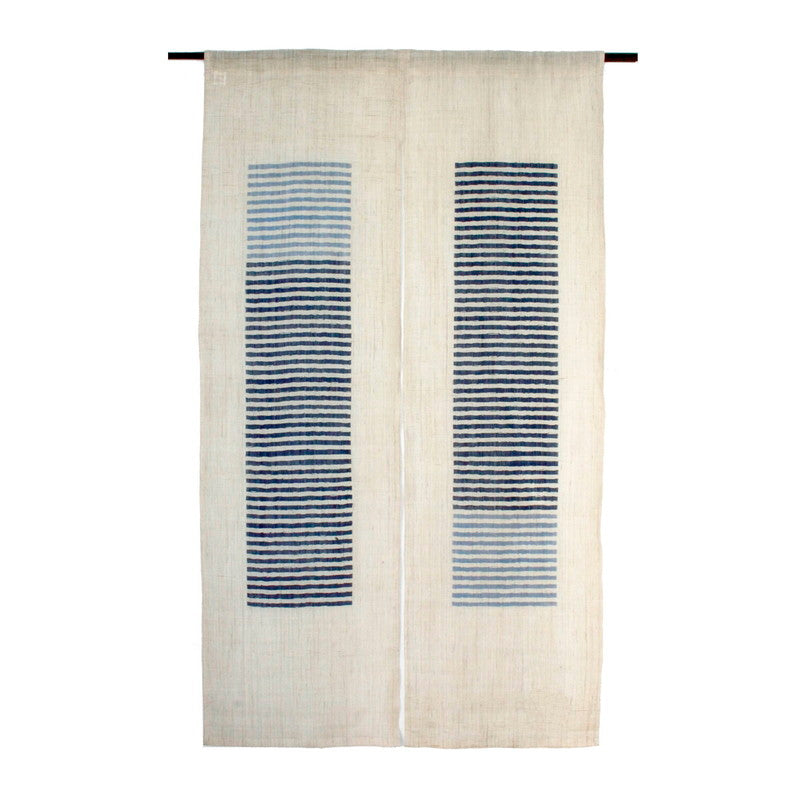 Japanese Curtain (Noren) / Ramie / SEN Modern / Blue / W84xH150cm