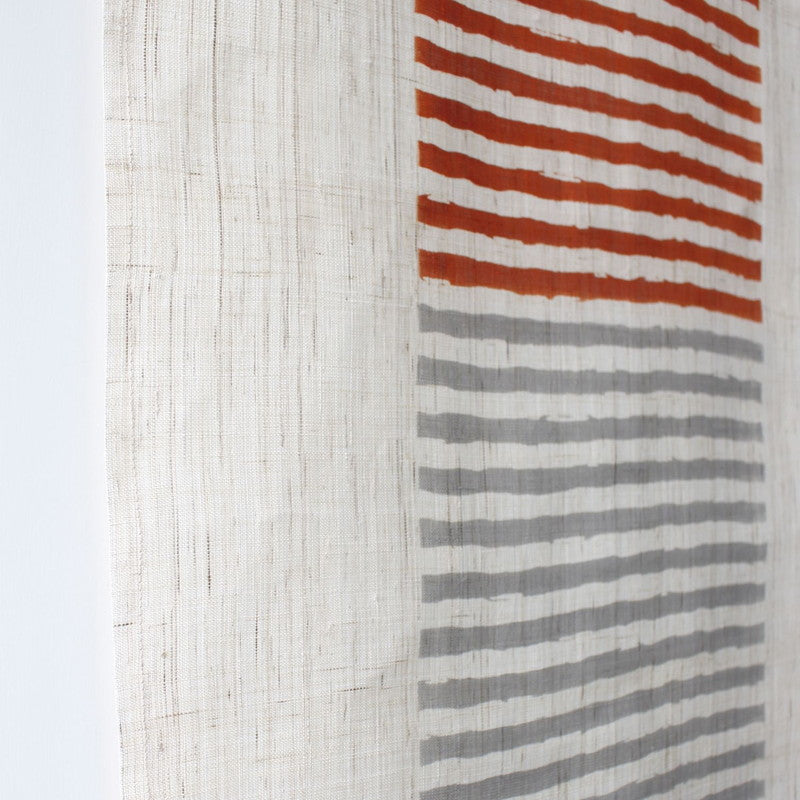 Japanese Curtain (Noren) / Ramie / SEN Modern / Orange / W84xH150cm