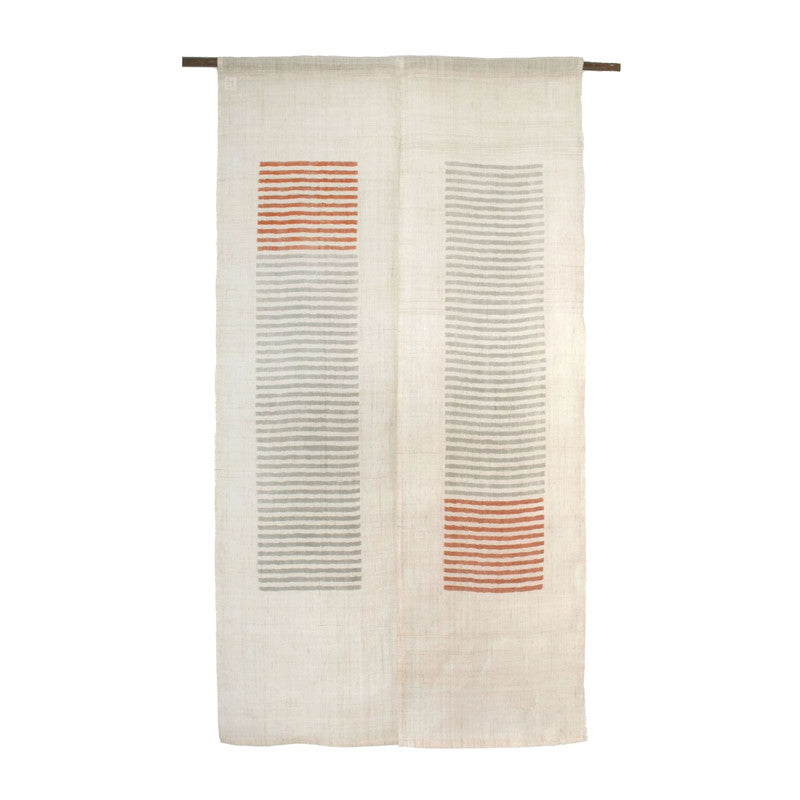 Japanese Curtain (Noren) / Ramie / SEN Modern / Orange / W84xH150cm