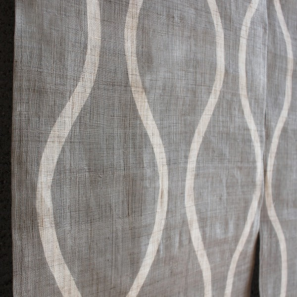Japanese Curtain (Noren) / Ramie / Tatewaku / Grey / W84xH150cm