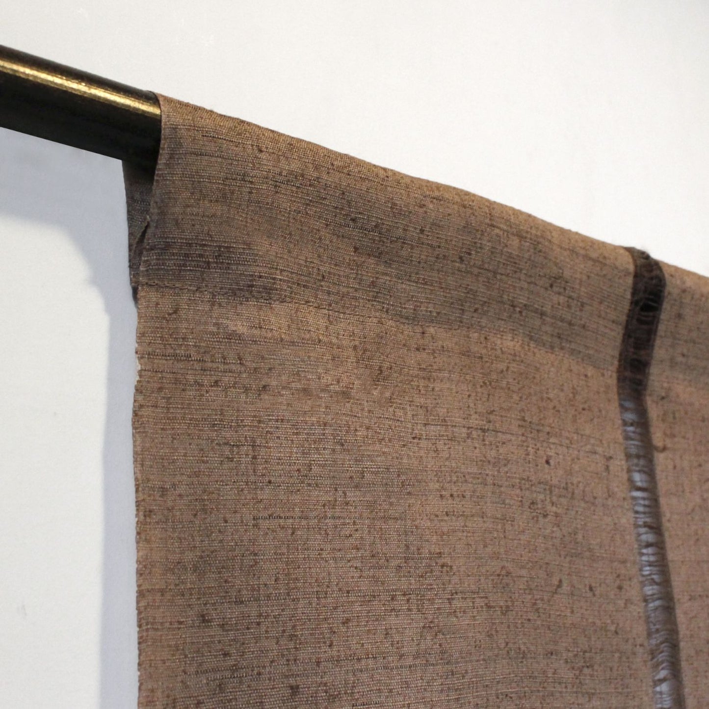Japanese Curtain (Noren) / Ramie / IONO-Woven/ Plain Brown / W90xH150cm