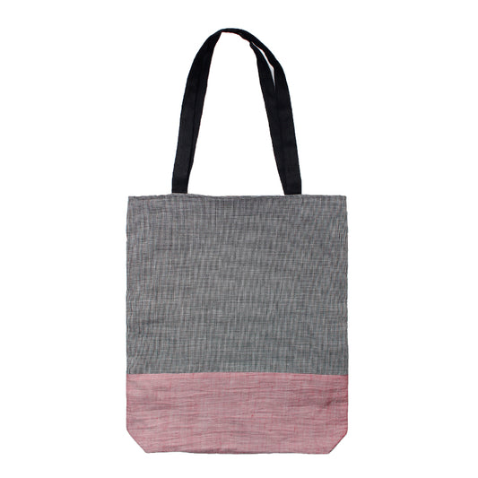 Chijimi Folding Bag / Houndstooth / Madder red / Eco Bag