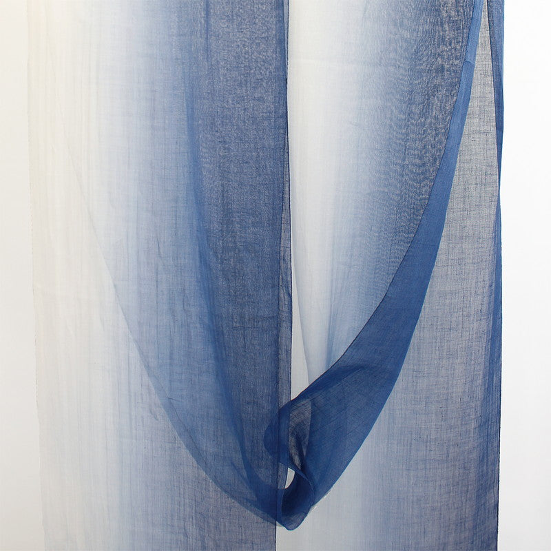 Organdy Stall (Scarf) / Gradation / Blue / Ramie