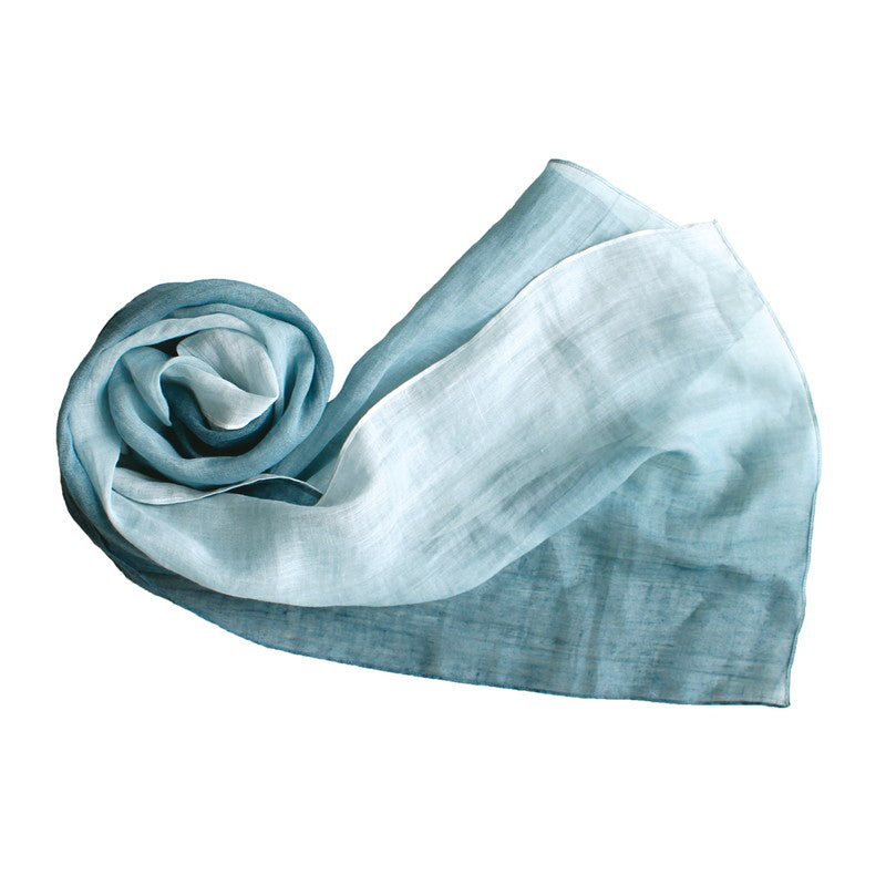 Organdy Stall (Scarf) / Gradation/Green/Ramie