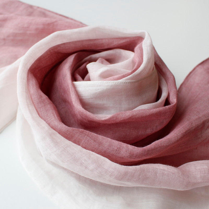 Organdy Stall (Scarf) / Gradation/Pink/Ramie