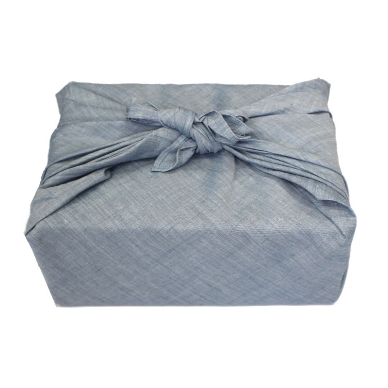 Chijimi Wrapping Cloth (Furoshiki) / Light Blue