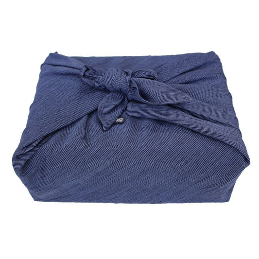 Chijimi Wrapping Cloth (Furoshiki) / Stripe Navy