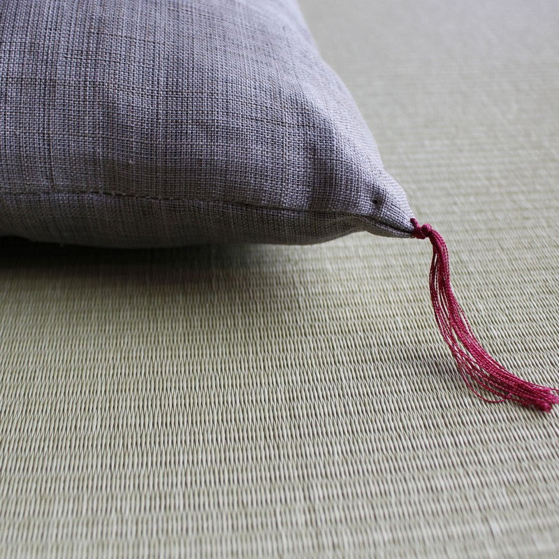 Zabuton (Japanese Cushion) / Ramie / Rabbit / Grey / W42xH45cm
