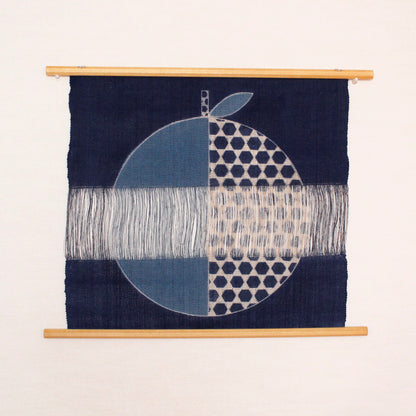 Tapestry / Ramie / Loosely-woven / Turtle-Shell-Apple / Blue / W60xH55cm
