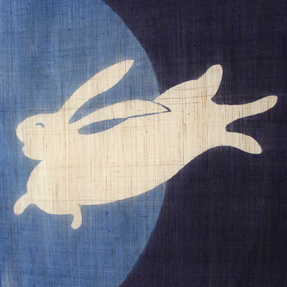 Japanese Curtain (Noren) / Ramie /Celestial Rabbit  / Indeigo / W84xH150cm