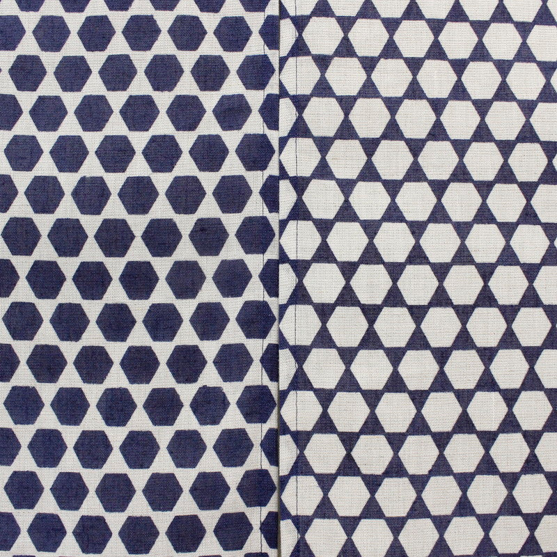 Japanese Curtain (Noren) / Ramie / Kikko Apple / Indigo / W84xH120cm