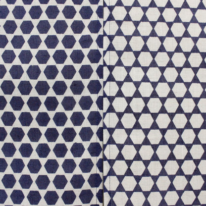 Japanese Curtain (Noren) / Ramie / Kikko Apple / Indigo / W84xH120cm