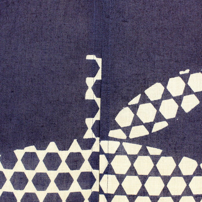 Japanese Curtain (Noren) / Ramie / Kikko Apple / Indigo / W84xH120cm
