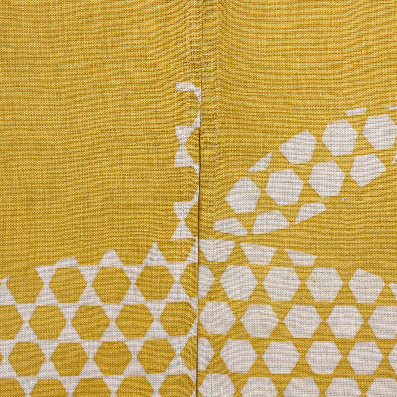 Japanese Curtain (Noren) / Ramie / Kikko Apple / Yellow / W84xH120cm