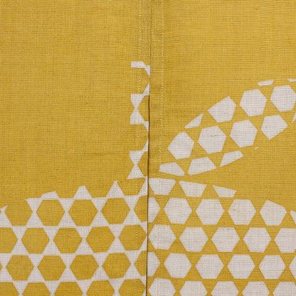 Japanese Curtain (Noren) / Ramie / Kikko Apple / Yellow / W84xH120cm
