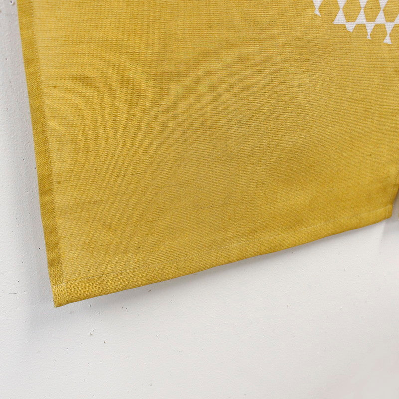 Japanese Curtain (Noren) / Ramie / Kikko Apple / Yellow / W84xH120cm