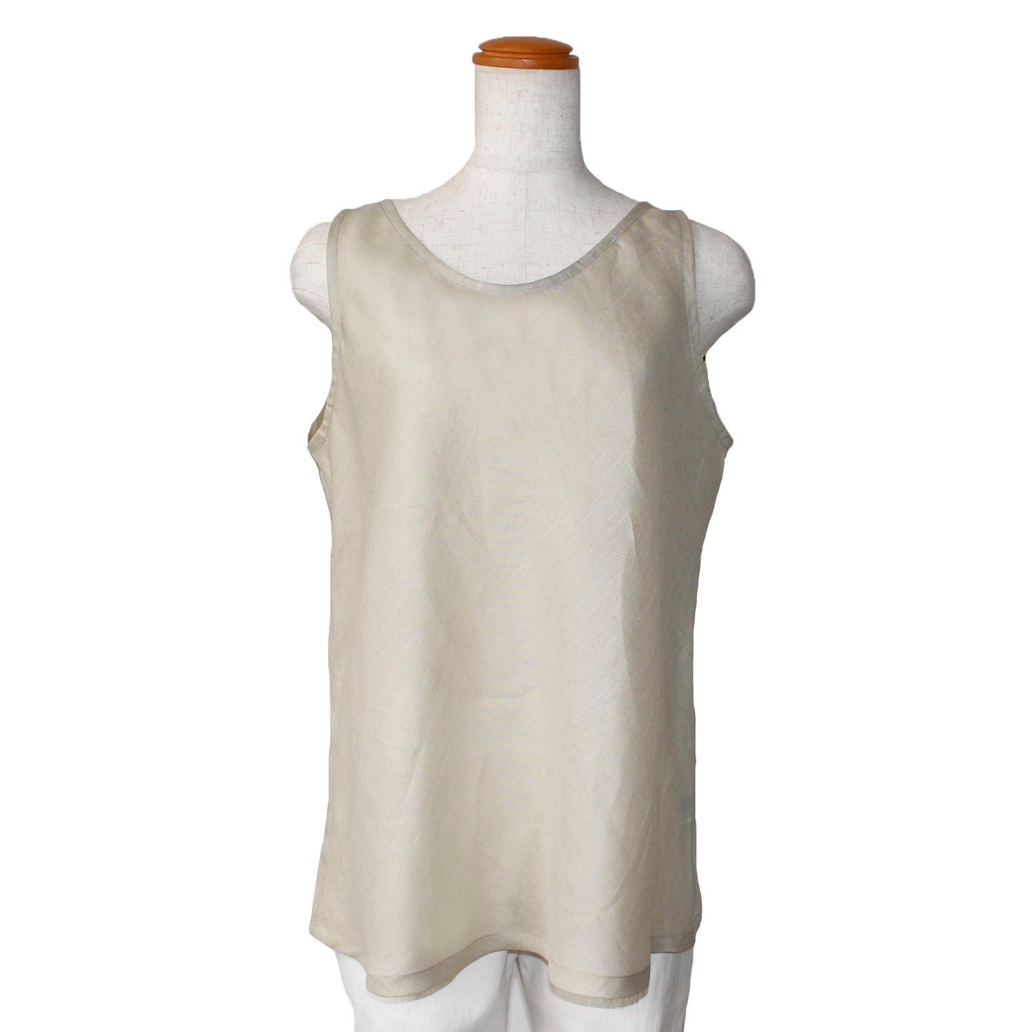 Tank top / For women / Ramie / Beige