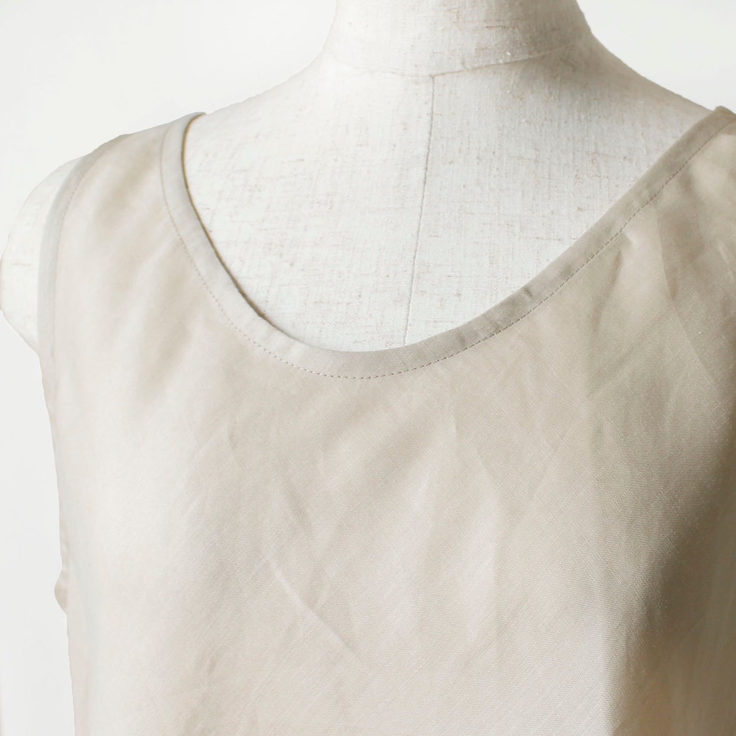 Tank top / For women / Ramie / Beige