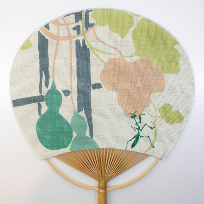 Japanese Uchiwa Fan / Ramie / Gourd / W28xH40cm