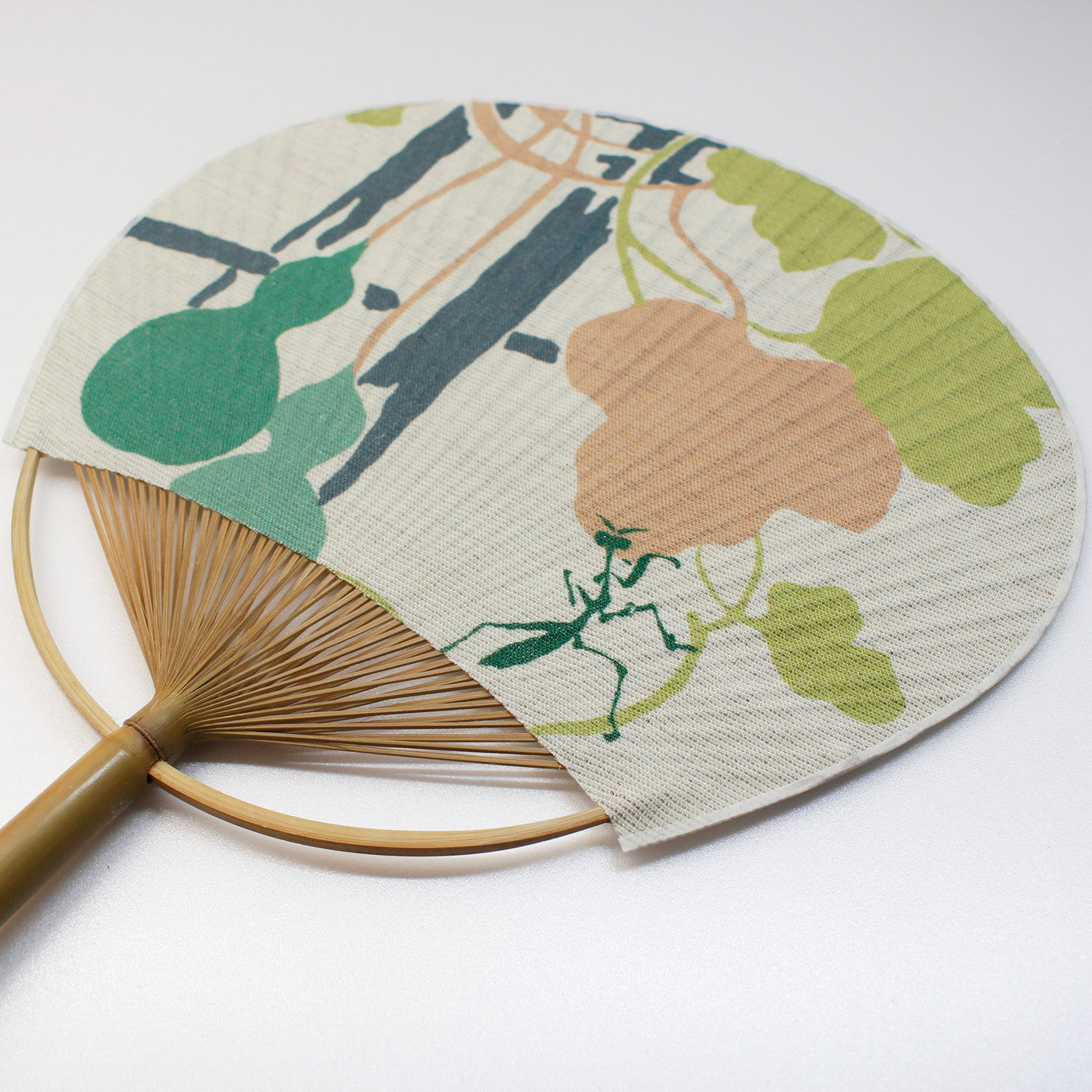 Japanese Uchiwa Fan / Ramie / Gourd / W28xH40cm