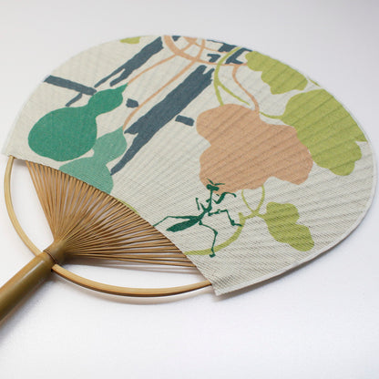 Japanese Uchiwa Fan / Ramie / Gourd / W28xH40cm