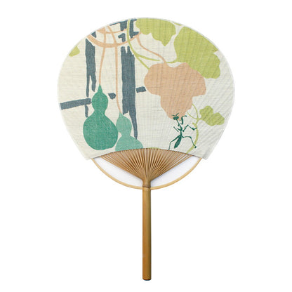 Japanese Uchiwa Fan / Ramie / Gourd / W28xH40cm