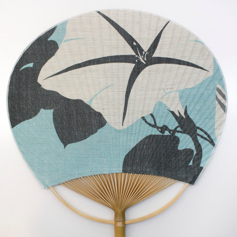 Japanese Uchiwa Fan / Ramie / Morning Glory / W28xH40cm
