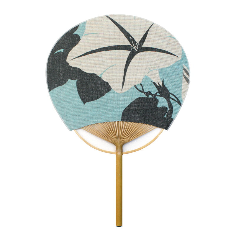 Japanese Uchiwa Fan / Ramie / Morning Glory / W28xH40cm