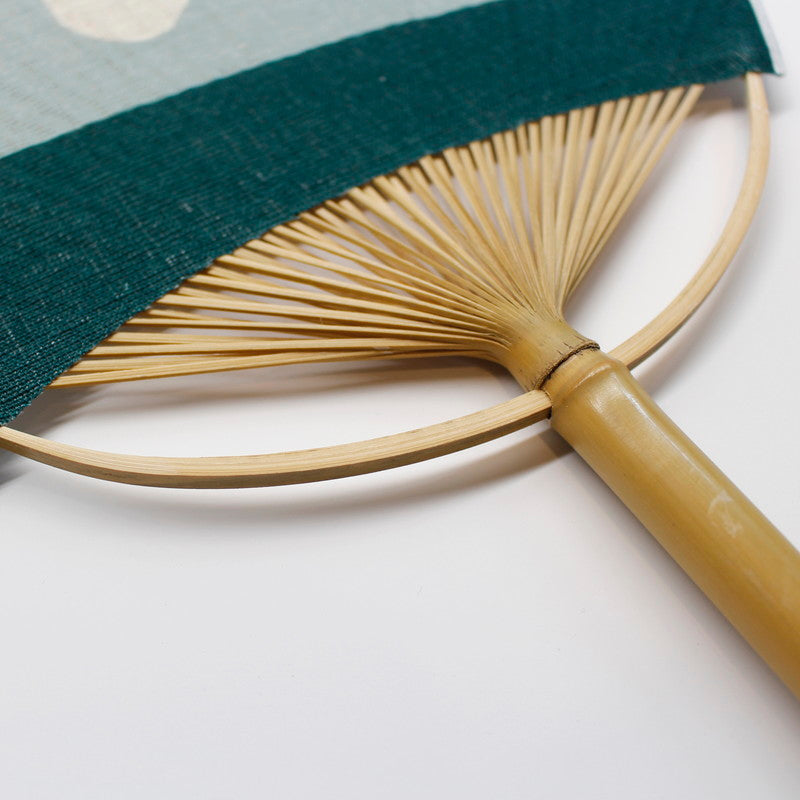 Japanese Uchiwa Fan / Ramie / Plover / W28xH40cm