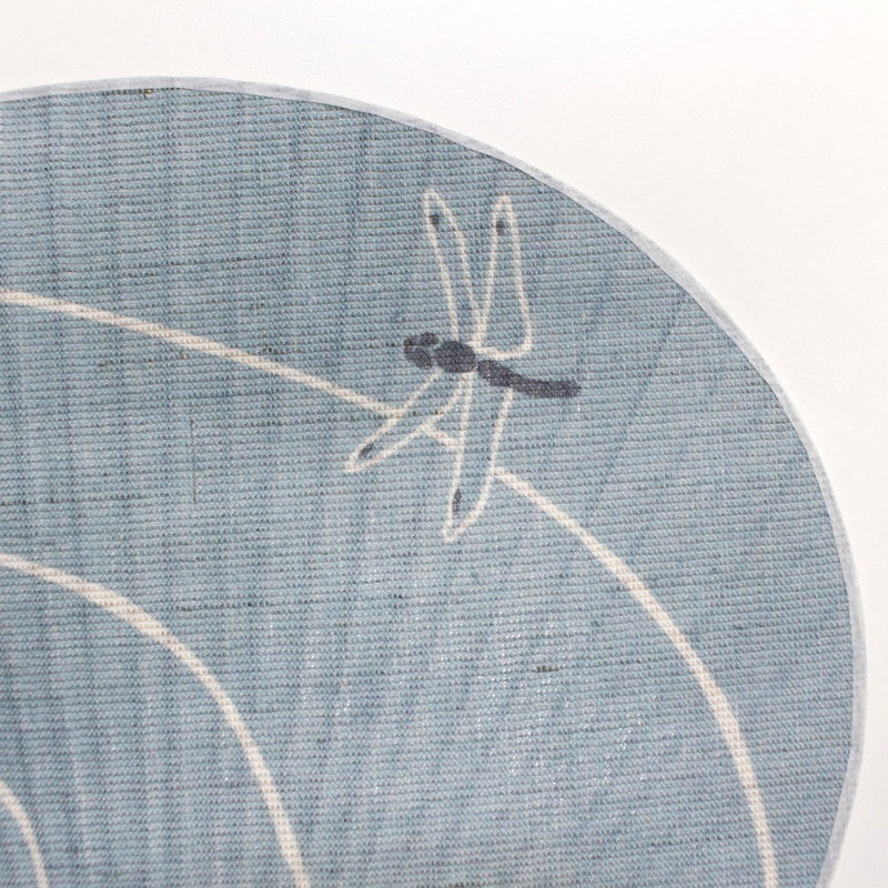 Japanese Uchiwa Fan / Ramie / Dragonfly / W28xH40cm