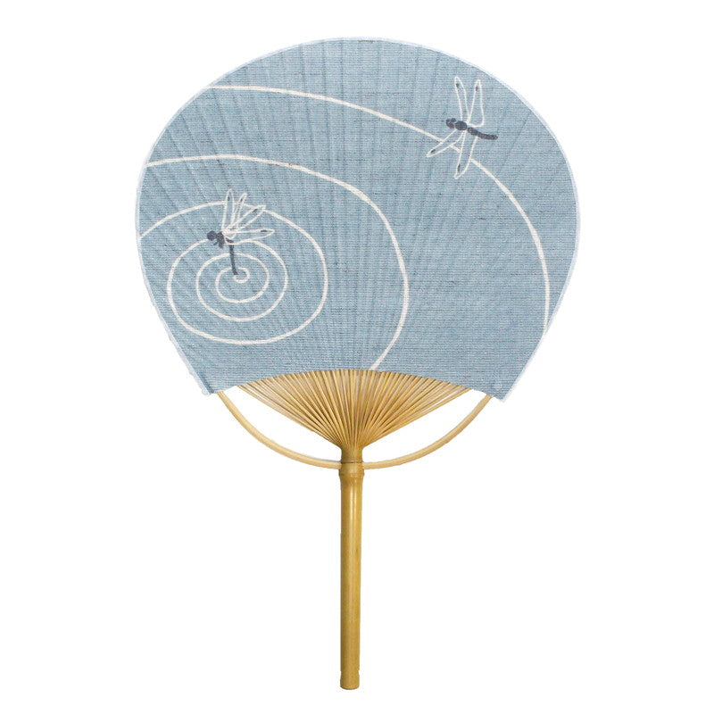 Japanese Uchiwa Fan / Ramie / Dragonfly / W28xH40cm