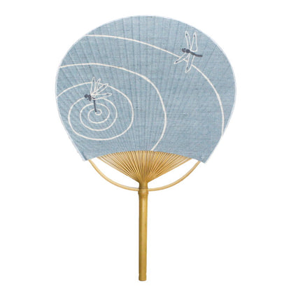 Japanese Uchiwa Fan / Ramie / Dragonfly / W28xH40cm